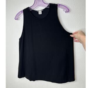 Club Monaco Black Sleeveless Round Neck Business Casual Tank Top M